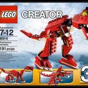 NIB! VINTAGE LEGO 6914 Creator Prehistoric Hunters THREE-IN-ONE
